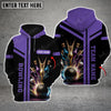 Maxcorners Bowling And Pins Premium Professional Multicolor Option 3D Custom Name Shirt