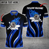 Maxcorners Funny Bowling Ball Flame Premium Multicolor Option Personalized Name 3D Shirt