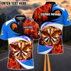 Maxcorners Flaming Phoenix Darts Multicolor Option Personalized Name 3D Shirt