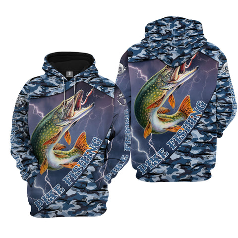 Maxcorners Pike Fishing Blue Shirts