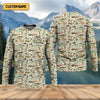 Maxcorners Fishing Gear Items SPF Long Sleeve Shirts, Custom Fishing Shirt, Men Long Sleeve Shirt