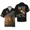 Maxcorners WTF Where's The Fish, Funny Skeleton Shirts, Fishing UV Shirts, Gag Gifts For Men, Mens Casual Shirts