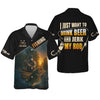 Maxcorners Drink Beer Funny Fishing Shirts, SPF Long Sleeve Shirts, Sun Shirts For Men, Hooded Long Sleeve Shirt