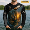 Maxcorners Drink Beer Funny Fishing Shirts, SPF Long Sleeve Shirts, Sun Shirts For Men, Hooded Long Sleeve Shirt