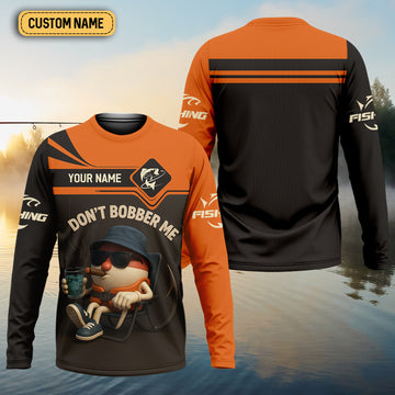 Maxcorners Don't Bobber Me SPF Shirts For Men, Funny Fishing T-Shirt, Hooded Sun Shirt, Men Long Sleeve Shirt