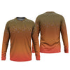 Maxcorners Orange Brook Trout Skin UPF Fishing Shirts, Hooded Sun Shirt, Personalized Fishing Gifts, UV Shirts For Men