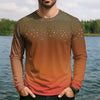Maxcorners Orange Brook Trout Skin UPF Fishing Shirts, Hooded Sun Shirt, Personalized Fishing Gifts, UV Shirts For Men