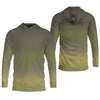 Maxcorners Green Brook Trout Skin UPF Fishing Shirts, Hooded Sun Shirt, Personalized Fishing Gifts, UV Shirts For Men