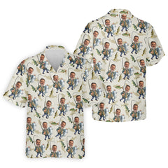 Maxcorners Custom Face Funny Fishing Shirt, Fishing UPF Shirts, Gift For Fisherman, Fishing Shirts For Men