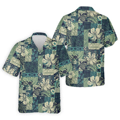 Maxcorners Tribal Aztec Pattern Fishing UPF Shirts, Tropical Floral Men Fishing Shirt, Gift For Fisherman