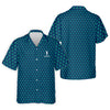 Maxcorners Three Leaf Clover Seamless Pattern St Patrick's Day Golf Shirt, Polo Shirts For Men, Golf Shirts For Men
