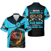 Maxcorners Never Underestimate An Old Man With A Fishing Rod Custom Name UPF Shirts, Men's Fishing Shirt