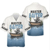 Maxcorners Master Baiter Shirt, Personalized Funny Raccoon Fishing Long Sleeve For Men, Fishing UPF Shirts