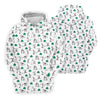 Maxcorners Stick Figure Golf Pose St Patrick's Day Shamrock White Golf Shirt, Women's Golf Tops, Ladies Golf Polos