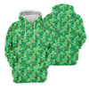 Maxcorners Shamrock St Patrick's Day Light Green Golf Shirt, Women's Golf Tops, Ladies Golf Polos, Women's Polo Shirt