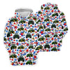 Maxcorners American Tractor Golf Shirt, Patriotic Wildflower Country Farm Pattern, Golf Shirt For Women LM1507