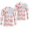 Maxcorners American Flag Fish Shirt, Fishing SPF Shirt, Mens Fishing Shirts Long Sleeve, Gift For Fisherman