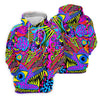 Maxcorners Neon Psychedelic Abstract Eye Pattern Golf Shirt, Women's Golf Tops, Women’s Golf Apparel, Performance Golf Shirt LM1507