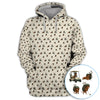 Maxcorners Funny Dachshund Golf Shirt, Wiener Dog Pattern Polos For Men, Golf Gift For Golfers