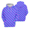 Maxcorners Purple Blue Gradient Checkered Pattern Golf Shirt, Ladies Golf Shirts, Women’s Golf Apparel, Printed Golf Shirt LM1507