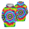 Maxcorners Rainbow Tie Dye Golf Shirt, Psychedelic Spiral Burst Pattern, Golf Shirt For Women LM1507