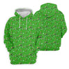 Maxcorners Three Leaf Clover Golf And Beer St Patrick's Day Green Golf Shirt, Fun Golf Shirts For Men, Polo Shirts For Men