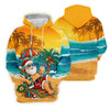 Maxcorners Beach Chair Santa Christmas Golf Shirt, Women's Golf Tops, Hawaiian Golf Shirt, Golf Shirts For Women LM1507