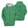 Maxcorners Dark Green Golf Items Seamless Pattern St. Patrick’s Day Shamrock Golf Shirt, Women's Golf Tops, Ladies Golf Polos