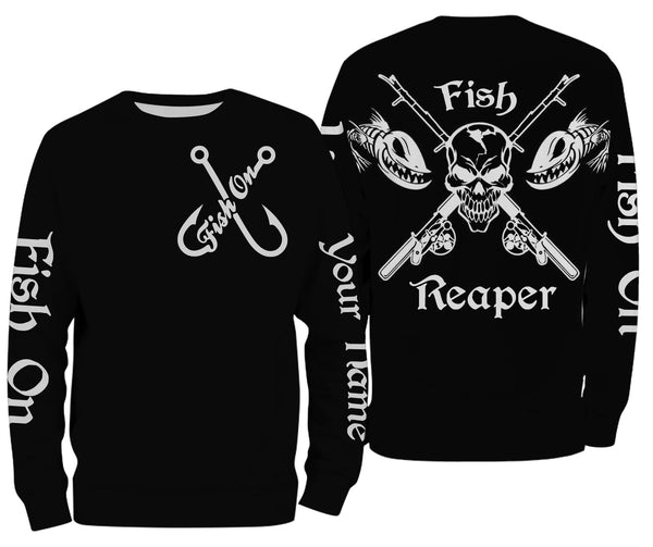 Maxcorners Customize Name Fish Reaper Fishing 3D Hoodie