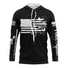 Maxcorners American Flag UV Protection Fishing Hunting Shirt For Fisherman Hunter A44 LM0501