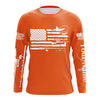 Maxcorners American Flag UV Protection Fishing Hunting Shirt For Fisherman Hunter A44 LM0501