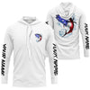 Maxcorners Tuna Fishing American Flag Custom performance Long Sleeve Fishing Shirts, Patriotic Fishing gifts - LM0501
