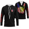 Maxcorners Angry Bass American flag Custom Fishing Shirts, Bass Fishing jerseys Patriotic Fishing gifts LM0201