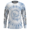 Maxcorners Custom spiral tie dye Long sleeve performance Fishing Shirts, Fishing gifts for Fishing lovers LM0201
