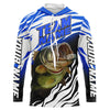 Maxcorners Personalized Bass Fishing Jerseys For Fishing Team, Largemouth Bass Tournament Fishing Shirts | Blue LM0201