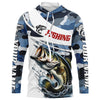 Maxcorners Personalized Bass Fishing Jerseys, Camo Bass Fishing Long Sleeve Tournament Shirts LM0201