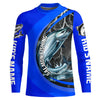 Maxcorners Custom Chinook Salmon Fishing Jerseys, King Salmon Fishing Long Sleeve Performance Shirt | Royal Blue LM0201