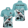 Maxcorners Shark Custom Bowling Jerseys, Shark Bowling Tournament Polo Shirts