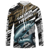 Maxcorners Chinook Salmon Fishing Camo Long Sleeve Fishing Shirts, Custom King Salmon Fishing Jerseys LM0201