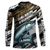 Maxcorners Chinook Salmon Fishing Camo Long Sleeve Fishing Shirts, Custom King Salmon Fishing Jerseys LM0201
