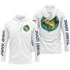 Maxcorners Custom Angry Bass Fishing jerseys, Largemouth Bass Long sleeve performance Fishing Shirts LM0201
