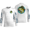 Maxcorners Custom Angry Bass Fishing jerseys, Largemouth Bass Long sleeve performance Fishing Shirts LM0201