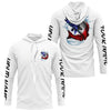 Maxcorners Personalized American Flag Redfish Fishing Shirts, Patriotic Redfish Long Sleeve Fishing Shirts LM0501