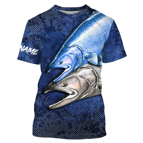 Maxcorners Personalized All Over Printed Chinook Salmon (King Salmon) Fishing Camo 3D Shirts