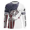Maxcorners Bass Fishing American Flag Custom performance Fishing shirts, Patriotic Bass Fishing jerseys LM0201
