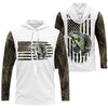 Maxcorners Personalized American Flag Crappie Long Sleeve Fishing Camo Shirts, Patriotic Crappie Fishing Jersey LM0501