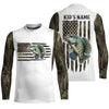 Maxcorners Personalized American Flag Crappie Long Sleeve Fishing Camo Shirts, Patriotic Crappie Fishing Jersey LM0501