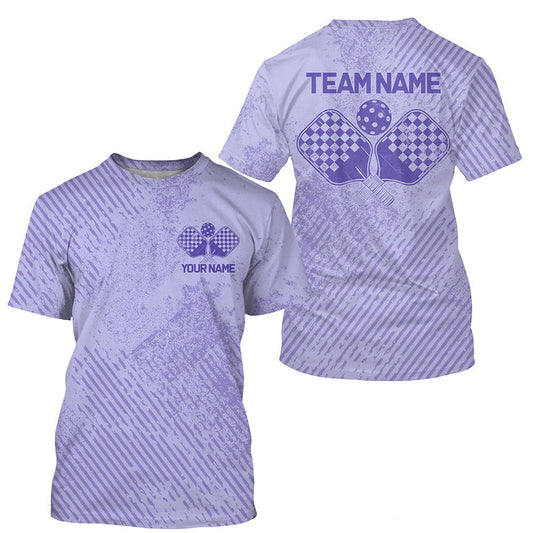 Maxcorners Custom Vintage Purple Pickleball Team Polo Shirts For Men, Pickleball Jerseys LM2206