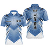Maxcorners Custom Blue Pickleball Jerseys, Outdoor Pickleball Polo Shirts For Men, Pickleball Uniform