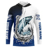 Maxcorners Custom Chinook Salmon Long Sleeve Fishing Shirts, Fish Hook Shirt Design King Salmon Fishing Jerseys LM0201